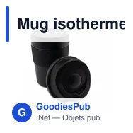 Mug isotherme personnalisable 350 ml avec logo | Adina - Miniature 4