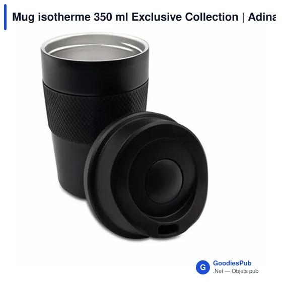 Mug isotherme personnalisable 350 ml avec logo | Adina - Image 4