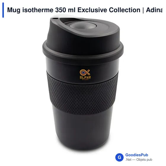 Mug isotherme personnalisable 350 ml avec logo | Adina - Image 7