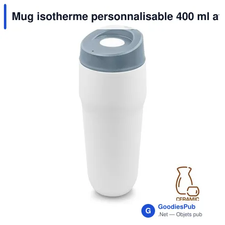 Mug isotherme personnalisable 400 ml avec logo - Air Gifts