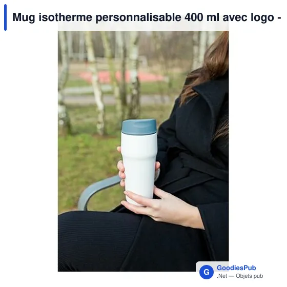 Mug isotherme personnalisable 400 ml avec logo - Air Gifts - Image 2