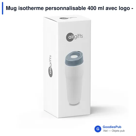 Mug isotherme personnalisable 400 ml avec logo - Air Gifts - Image 12