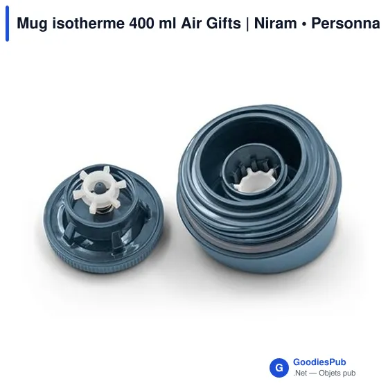 Mug isotherme personnalisable 400 ml avec logo - Air Gifts - Image 6