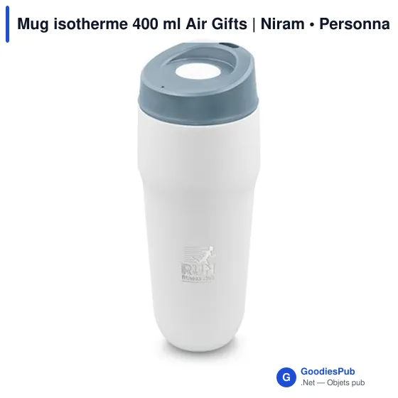 Mug isotherme personnalisable 400 ml avec logo - Air Gifts - Image 9