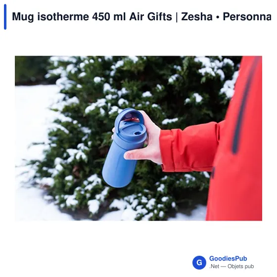 Mug isotherme personnalisable 450 ml avec logo - Air Gifts | Zesha - Image 2