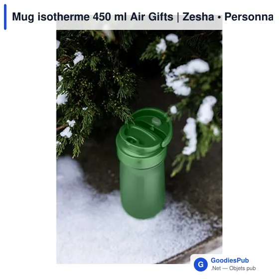 Mug isotherme personnalisable 450 ml avec logo - Air Gifts | Zesha - Image 11