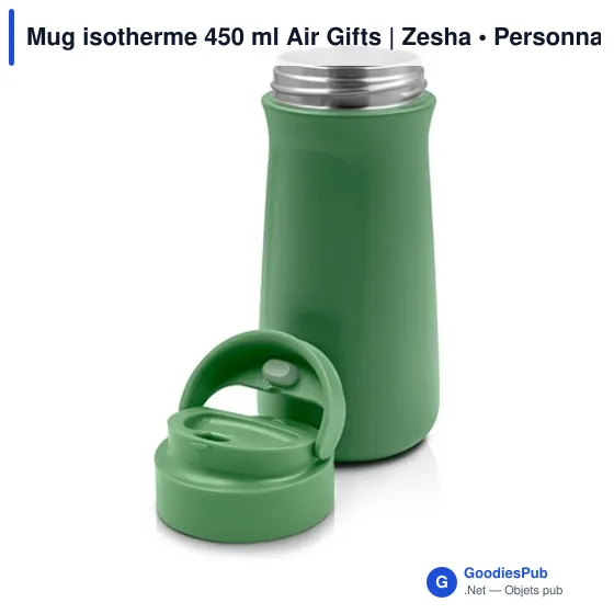 Mug isotherme personnalisable 450 ml avec logo - Air Gifts | Zesha - Image 4