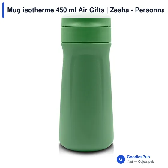 Mug isotherme personnalisable 450 ml avec logo - Air Gifts | Zesha - Image 5