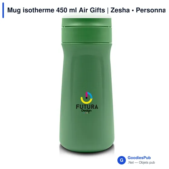 Mug isotherme personnalisable 450 ml avec logo - Air Gifts | Zesha - Image 7