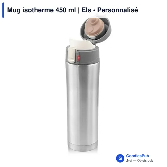 Mug isotherme personnalisable 450 ml avec logo - Els - Image 12