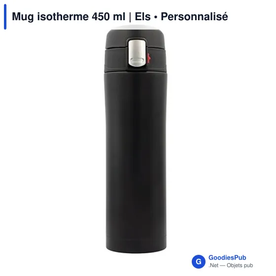 Mug isotherme personnalisable 450 ml avec logo - Els - Image 4