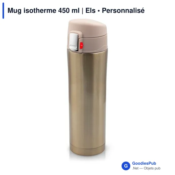 Mug isotherme personnalisable 450 ml avec logo - Els - Image 6