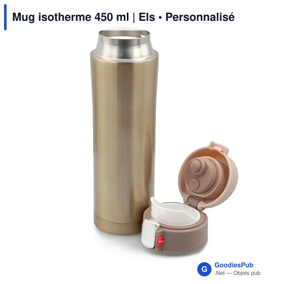 Mug isotherme personnalisable 450 ml avec logo - Els - Image 8