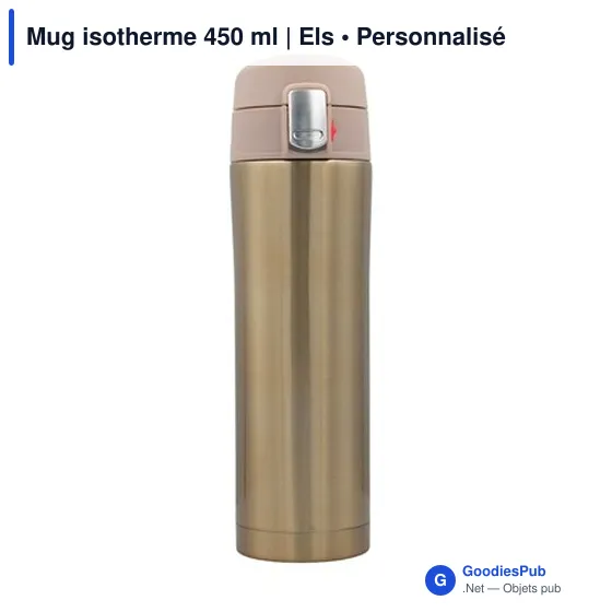 Mug isotherme personnalisable 450 ml avec logo - Els - Image 9