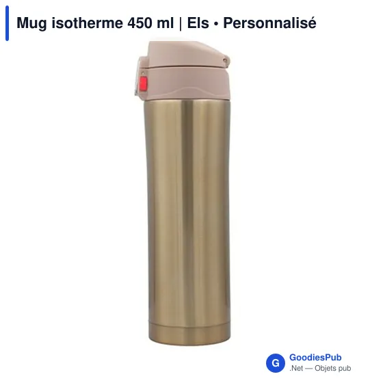 Mug isotherme personnalisable 450 ml avec logo - Els - Image 10
