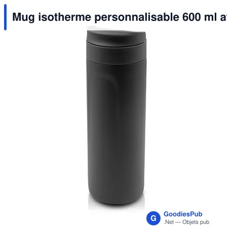 Mug isotherme personnalisable 600 ml avec logo - Air Gifts
