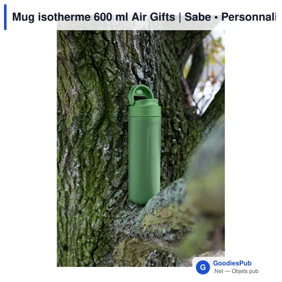 Mug isotherme personnalisable 600 ml avec logo - Air Gifts - Image 2