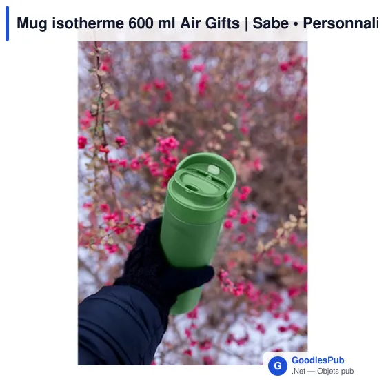 Mug isotherme personnalisable 600 ml avec logo - Air Gifts - Image 11