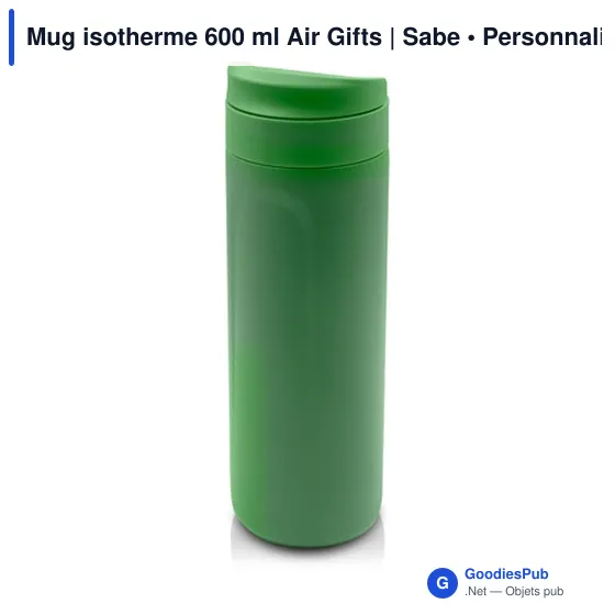 Mug isotherme personnalisable 600 ml avec logo - Air Gifts - Image 12
