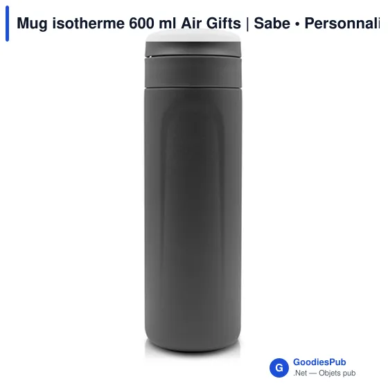 Mug isotherme personnalisable 600 ml avec logo - Air Gifts - Image 4
