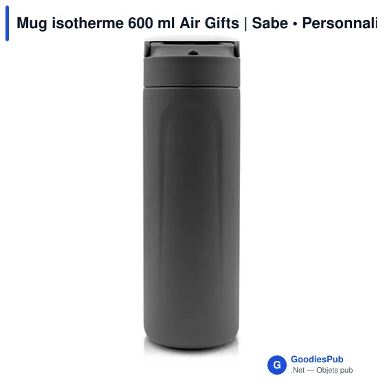 Mug isotherme personnalisable 600 ml avec logo - Air Gifts - Image 5