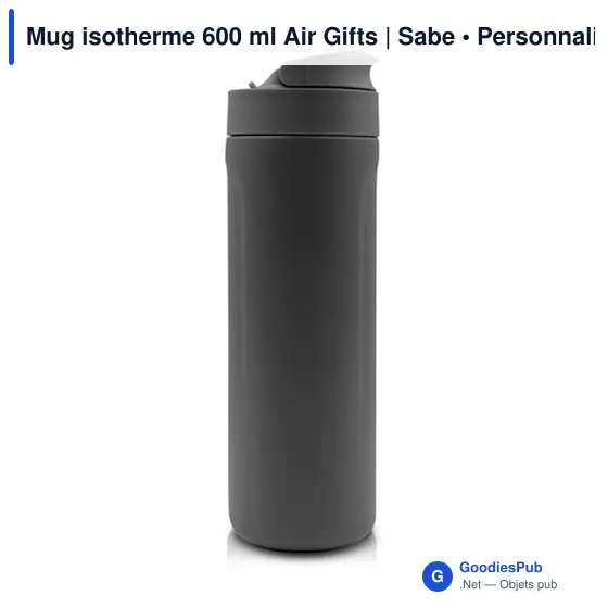 Mug isotherme personnalisable 600 ml avec logo - Air Gifts - Image 6