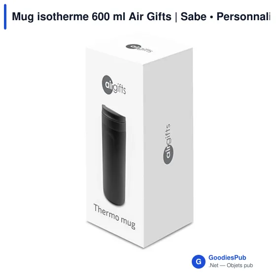 Mug isotherme personnalisable 600 ml avec logo - Air Gifts - Image 8