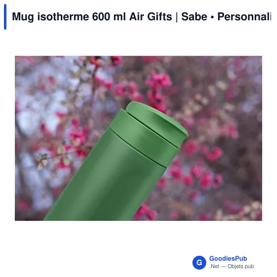 Mug isotherme personnalisable 600 ml avec logo - Air Gifts - Image 10
