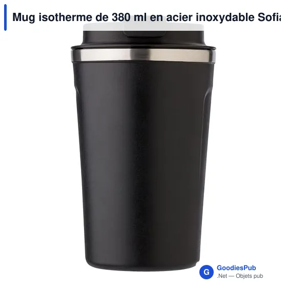 Mug isotherme de 380 ml en acier inoxydable Sofia - Image 4