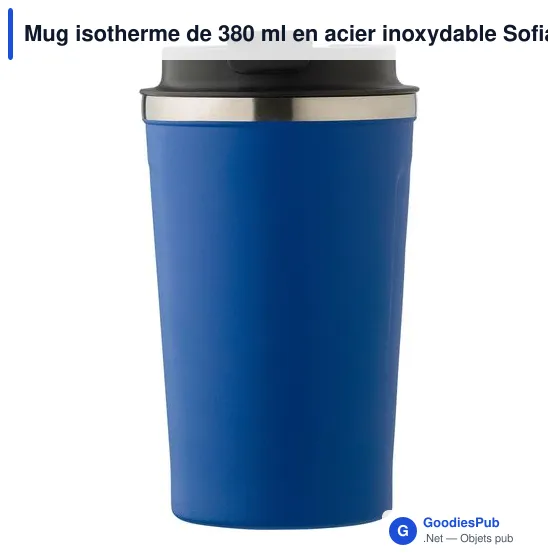 Mug isotherme de 380 ml en acier inoxydable Sofia - Image 8