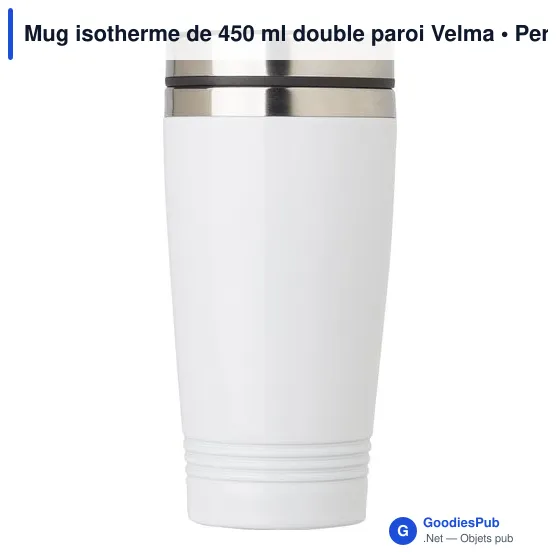Mug isotherme personnalisable 450 ml avec logo - Velma - Image 6