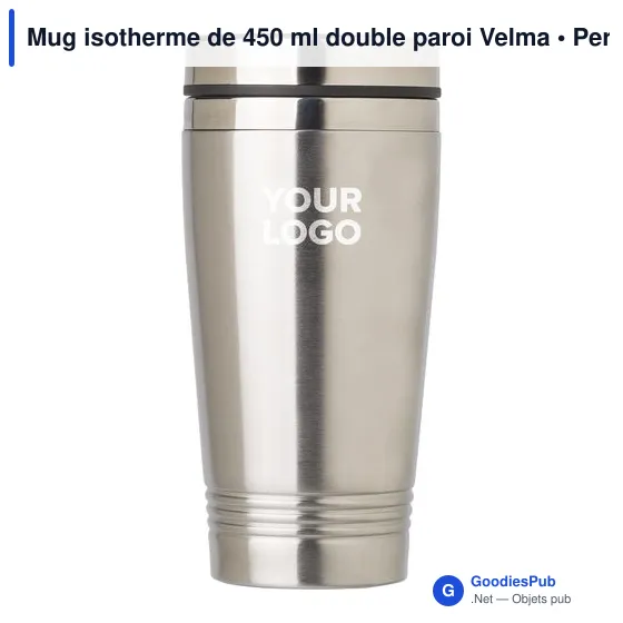 Mug isotherme personnalisable 450 ml avec logo - Velma - Image 10