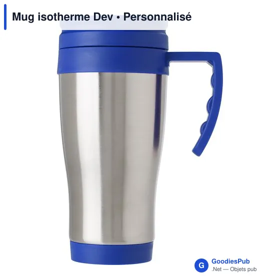 Mug isotherme personnalisable en acier inoxydable avec logo - Image 1