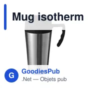 Mug isotherme personnalisable en acier inoxydable avec logo - Miniature 2