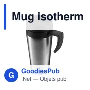 Mug isotherme personnalisable en acier inoxydable avec logo - Miniature 3