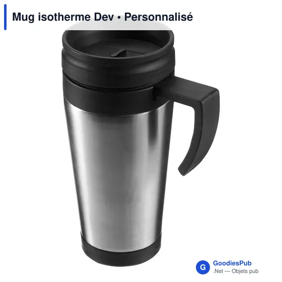 Mug isotherme personnalisable en acier inoxydable avec logo - Image 3
