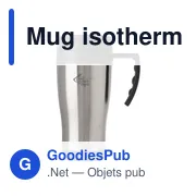 Mug isotherme personnalisable en acier inoxydable avec logo - Miniature 5