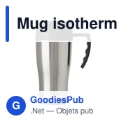 Mug isotherme personnalisable en acier inoxydable avec logo - Miniature 6