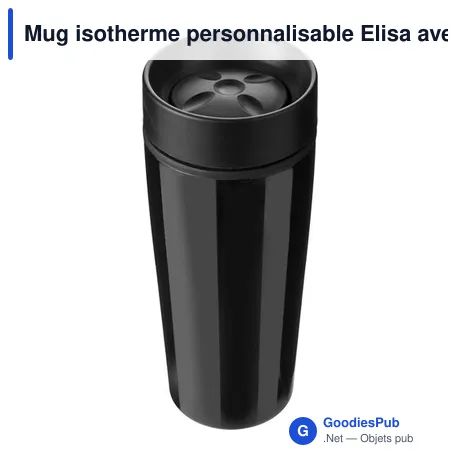 Mug isotherme personnalisable Elisa avec logo - 450 ml