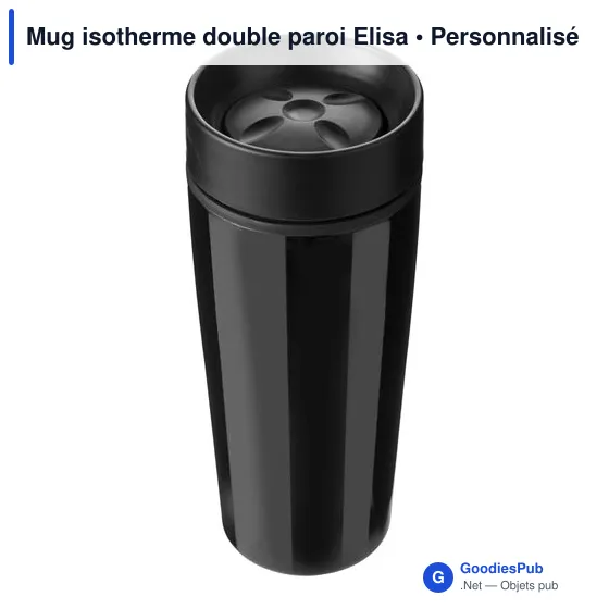 Mug isotherme personnalisable Elisa avec logo - 450 ml - Image 1