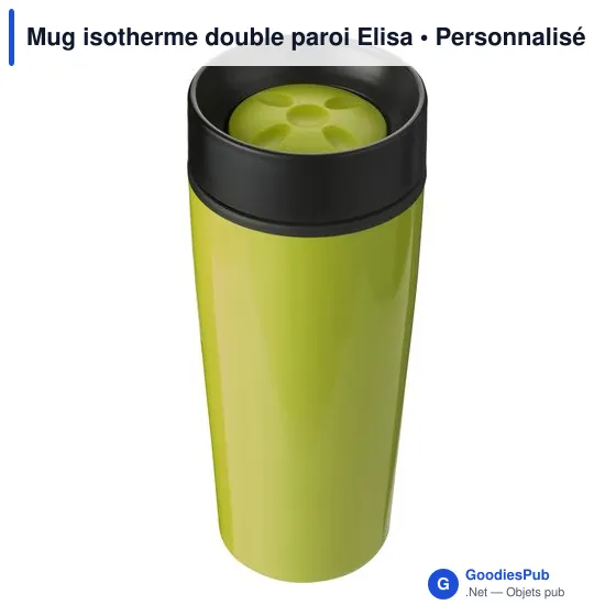 Mug isotherme personnalisable Elisa avec logo - 450 ml - Image 5