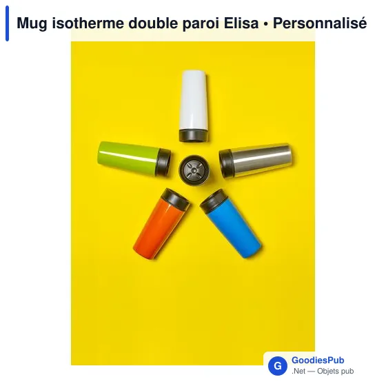 Mug isotherme personnalisable Elisa avec logo - 450 ml - Image 8