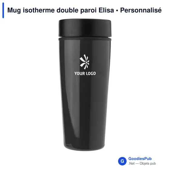 Mug isotherme personnalisable Elisa avec logo - 450 ml - Image 9