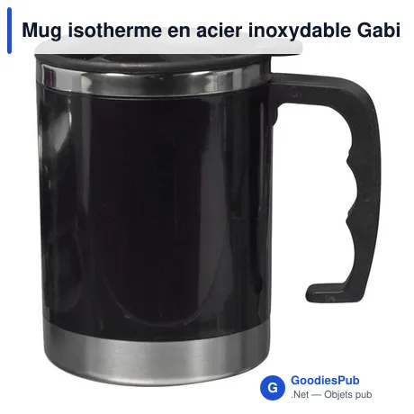 Mug isotherme en acier inoxydable Gabi