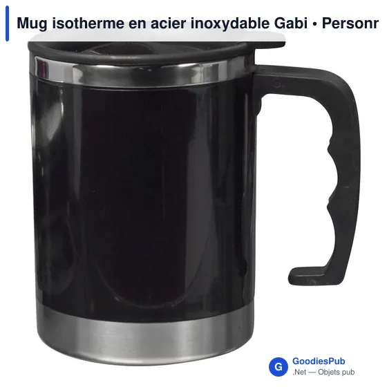 Mug isotherme en acier inoxydable Gabi - Image 6