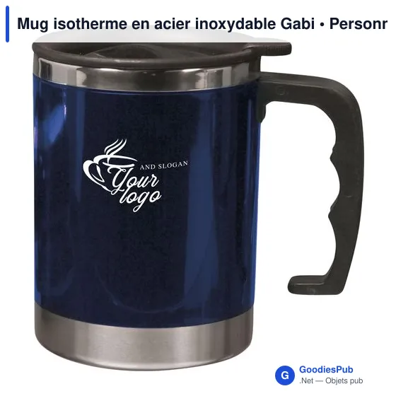 Mug isotherme en acier inoxydable Gabi - Image 8