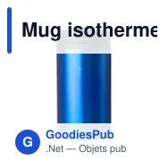 Mug isotherme en acier inoxydable Gisela - Miniature 1