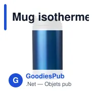 Mug isotherme en acier inoxydable Gisela - Miniature 3