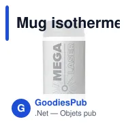 Mug isotherme en acier inoxydable Gisela - Miniature 4