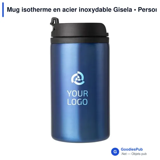 Mug isotherme en acier inoxydable Gisela - Image 6
